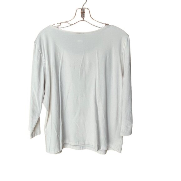 Ruby Rd Womens Gold Sequin Long Sleeve Top & Pants Set Cotton/Spandex XL / 14 - Picture 4 of 14